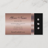 豪華なバラ金ゴールドブラック目まいライン石 名刺 (裏面)