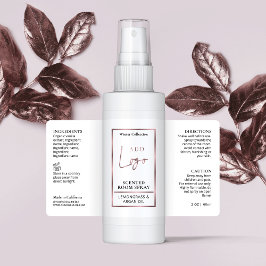 豪華なバラ金ゴールドロゴルームスプレーボトルラベル ラベル