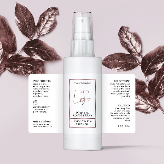 豪華なバラ金ゴールドロゴルームスプレーボトルラベル ラベル