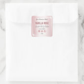 豪華なバラ金ゴールド光沢のある体バターラベル スクエアシール (バッグ)