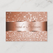 豪華なバラ金ゴールド発光グリッタースパークルスター 名刺 (正面)