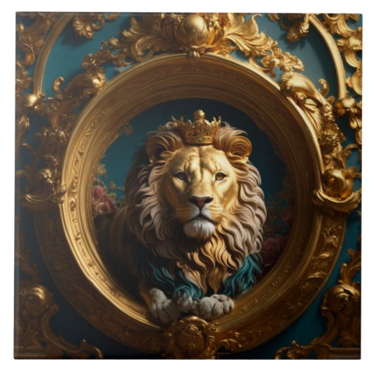 豪華なバロック様式の陶磁器タイル タイル (正面)