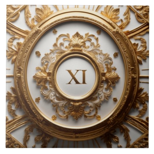 豪華なバロック様式の陶磁器タイル タイル (正面)