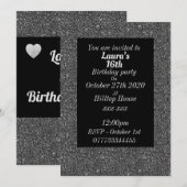 豪華なパーソナライズされた誕生日パーティーの招待状 招待状 (正面/裏面)