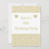 豪華なパーソナライズされた誕生日パーティーの招待状 招待状 (裏面)