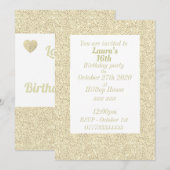 豪華なパーソナライズされた誕生日パーティーの招待状 招待状 (正面/裏面)