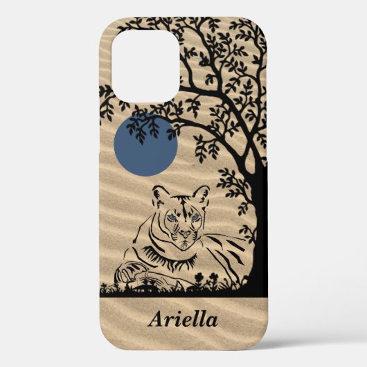 豪華なパーソナル化可能なマウンテンライオンiPhoneケース Case-Mate iPhoneケース (裏面)