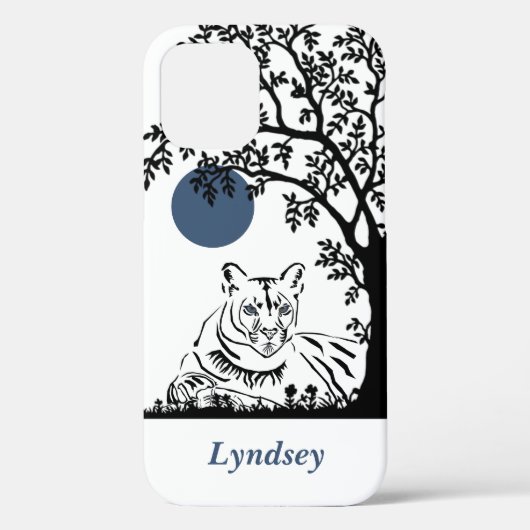 豪華なパーソナル化可能なマウンテンライオンiPhoneケース Case-Mate iPhoneケース (裏面)