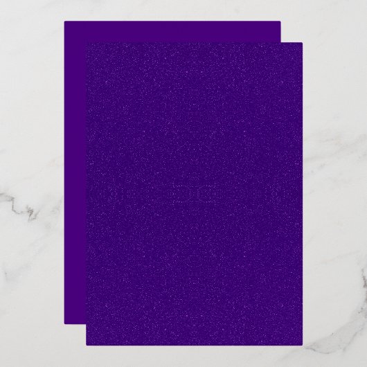 豪華なパープルホイルの招待カード - カスタマイズ可能 箔招待状 (正面/裏面)