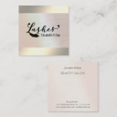 豪華なパールのホログラフィック発光のラッシュロゴ スクエア名刺 (正面/裏面)