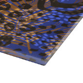 豪華なヒョウとゼブラのプリントパターン カッティングボード (角)