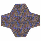 豪華なヒョウとゼブラのプリントパターン サッカーボール (フラット)