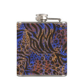 豪華なヒョウとゼブラのプリントパターン フラスク (裏面)