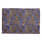 豪華なヒョウとゼブラのプリントパターン 枕カバー (裏面)