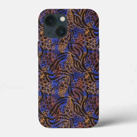 豪華なヒョウとゼブラのプリントパターン Case-Mate iPhoneケース (裏面)