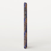 豪華なヒョウとゼブラのプリントパターン iPhoneケース (左側)