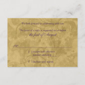 豪華なビクトリアン・マスカレードボール ウェディング・RSVP 出欠カード (裏面)