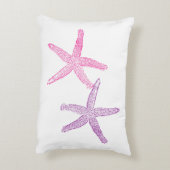 豪華なピンクと紫のヒトデ枕 アクセントクッション (裏面(縦))