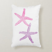 豪華なピンクと紫のヒトデ枕 アクセントクッション (正面(垂直))