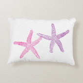 豪華なピンクと紫のヒトデ枕 アクセントクッション (裏面)