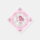 豪華なピンクのハッピーバースデーナプキンス、3サイズ スタンダードカクテルナプキン (角)