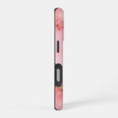 豪華なピンクの大理石の背景 iPhoneケース (右側面)