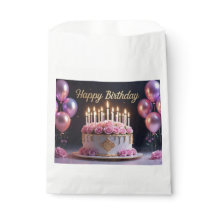 豪華なピンクの誕生日ケーキ　優雅　贅沢