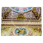 豪華なピンクの金ゴールドの収穫女神 ラージペーパーバッグ (正面)