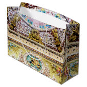 豪華なピンクの金ゴールドの収穫女神 ラージペーパーバッグ (裏面アングル)