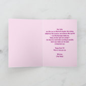 豪華なピンクダイヤモンドスタッズナンバースウィート16 カード (内部)