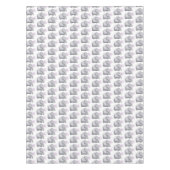 豪華なピンク象のベビーシャワーの女の子の子供部屋 テーブルクロス (正面)