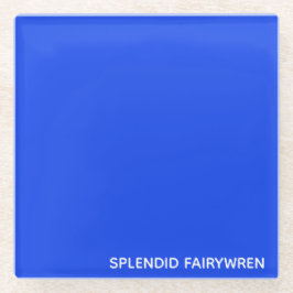 豪華なフェアウィーレンブルーの色名 ガラスコースター