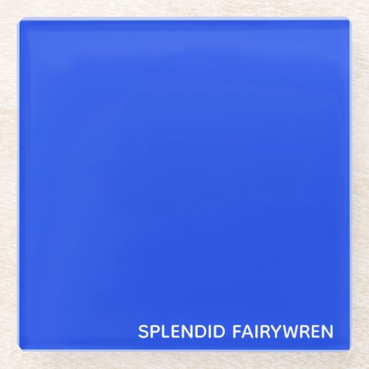 豪華なフェアウィーレンブルーの色名 ガラスコースター (正面)