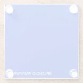 豪華なフェアウィーレンブルーの色名 ガラスコースター (裏面)