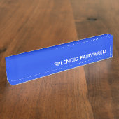 豪華なフェアウィーレンブルーの色名 デスクネームプレート (側面)