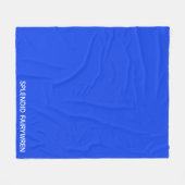 豪華なフェアウィーレンブルーの色名 フリースブランケット (正面(横))