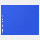 豪華なフェアウィーレンブルーの色名 フリースブランケット (正面(横))