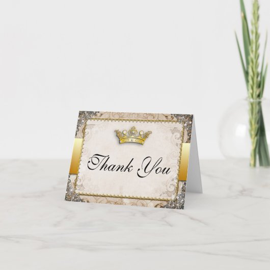 豪華なフェアリーテールウェディング　サンキューカード サンキューカード (正面)