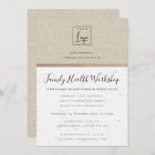 豪華なフェイクゴールドセミナーコーポレートトークイベント 招待状 (正面/裏面)