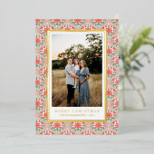 豪華なフェスティブボーダーの写真カード 箔シーズンカード (立ち正面)