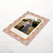 豪華なフェスティブボーダーの写真カード 箔シーズンカード (回転した状態)