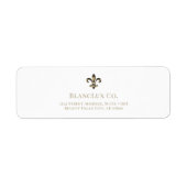 豪華なフルーアデリスのロゴホワイト住所 シール (正面)