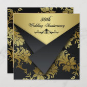 豪華なフロップス フラワー 50周年 招待状 (正面/裏面)