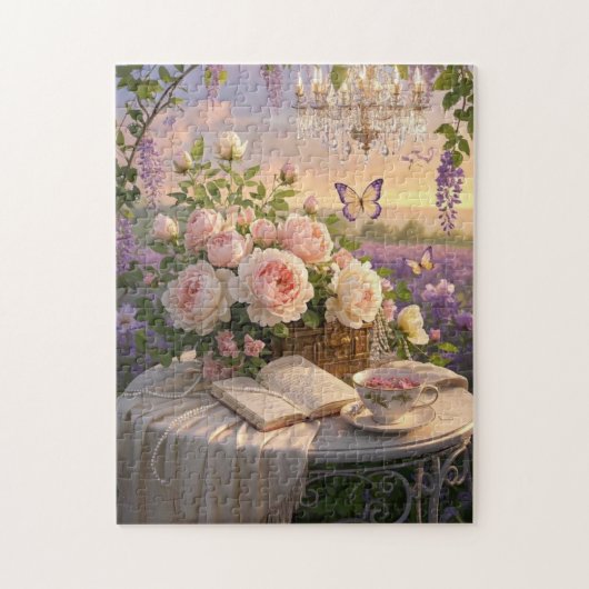 豪華なフローラの夢のようなソフトな焦点のシーン ジグソーパズル (縦)