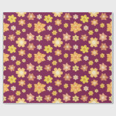 豪華なフローラ秋シームレス感謝贈り物 ラッピングペーパー (フラット)