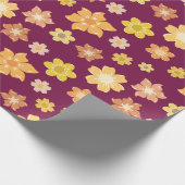 豪華なフローラ秋シームレス感謝贈り物 ラッピングペーパー (角)