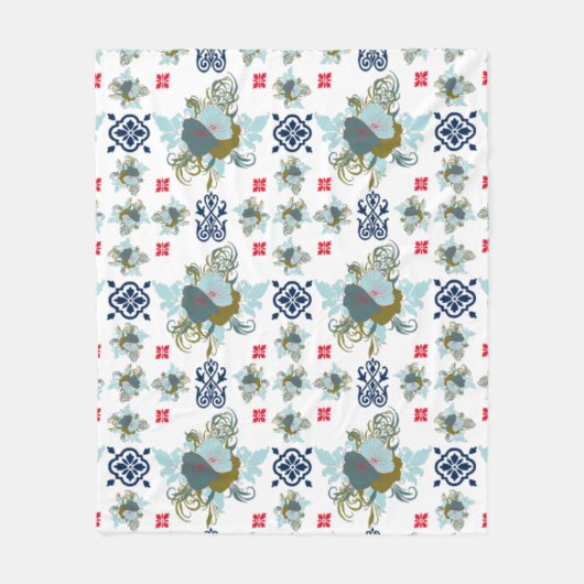 豪華なフローラPでファッションゲームをレベルアップ フリースブランケット (正面)