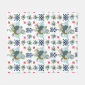 豪華なフローラPでファッションゲームをレベルアップ フリースブランケット (正面(横))