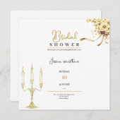 豪華なブライダルシャワー招待状 サンキューカード (正面/裏面)