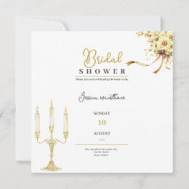 豪華なブライダルシャワー招待状 サンキューカード